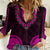 African Dashiki Women Casual Shirt With Polynesian Pattern - Pink LT9 Female Pink - Polynesian Pride