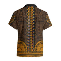 African Dashiki Hawaiian Shirt With Tapa Pattern - Gold LT9 - Polynesian Pride