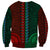 African Dashiki Sweatshirt With Tapa Pattern - Half Green and Red LT9 - Polynesian Pride