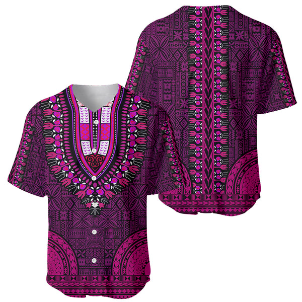 Afro Tiger Mix Dashiki Tribal Pattern Baseball Jersey LT9 main image 0