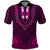 African Dashiki Polo Shirt With Tapa Pattern Pink LT9 Pink - Polynesian Pride