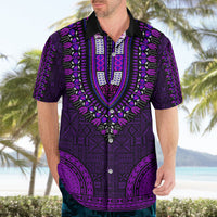 African Dashiki Hawaiian Shirt With Tapa Pattern - Purple LT9 - Polynesian Pride