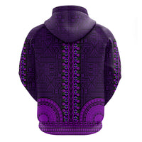 African Dashiki Hoodie With Tapa Pattern Purple LT9 - Polynesian Pride
