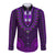 African Dashiki Long Sleeve Button Shirt With Tapa Pattern - Purple LT9 Unisex Purple - Polynesian Pride