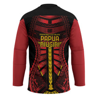 Independen Stet bilong Papua Niugini 1975 Hockey Jersey Red Tribal Papua New Guinea Province Flag LT9 - Polynesian Pride