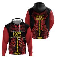 Independen Stet bilong Papua Niugini 1975 Hoodie Red Tribal Papua New Guinea Province Flag LT9 - Polynesian Pride