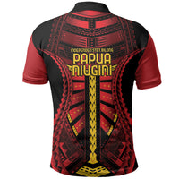 Independen Stet bilong Papua Niugini 1975 Polo Shirt Red Tribal Papua New Guinea Province Flag LT9 - Polynesian Pride