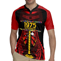 Independen Stet bilong Papua Niugini 1975 Rugby Jersey Red Tribal Papua New Guinea Province Flag LT9 - Polynesian Pride