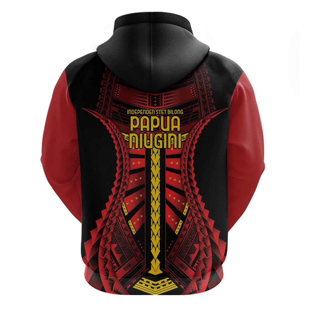 Independen Stet bilong Papua Niugini 1975 Zip Hoodie Red Tribal Papua New Guinea Province Flag LT9 - Polynesian Pride