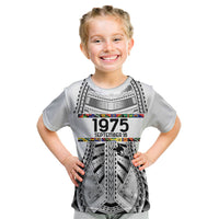 Independen Stet bilong Papua Niugini 1975 Kid T Shirt White Tribal Papua New Guinea Province Flag LT9 White - Polynesian Pride