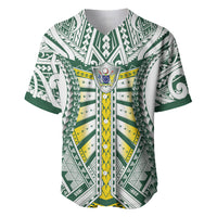 Cook Islands 1965 National Pride Baseball Jersey White Tribal Pattern LT9 White - Polynesian Pride