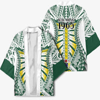 Cook Islands 1965 National Pride Kimono White Tribal Pattern LT9 - Polynesian Pride