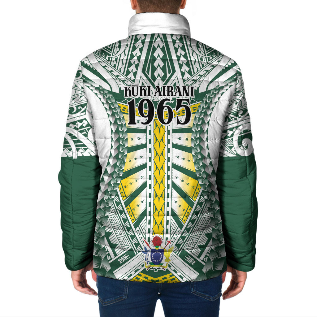 Cook Islands 1965 National Pride Padded Jacket White Tribal Pattern LT9 - Polynesian Pride