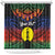 Personalised New Caledonia All Saints Day Shower Curtain Candle Light with Polynesian Style