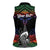 Personalised New Caledonia All Saints Day Women Sleeveless Polo Shirt Candle Light with Polynesian Style