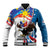 Personalized Filipino-American Baseball Jacket The Eight-Rayed Sun with Bald Eagle