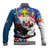 Personalized Filipino-American Baseball Jacket The Eight-Rayed Sun with Bald Eagle