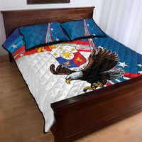 Personalized Filipino-American Quilt Bed Set The Eight-Rayed Sun with Bald Eagle