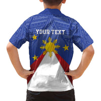Personalized Pilipinas Eight-Rayed Sun Family Matching Off The Shoulder Long Sleeve Dress and Hawaiian Shirt Philippines Map With Polynesian Style LT9 - Polynesian Pride