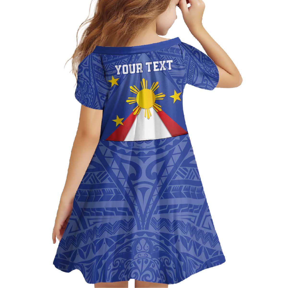 Personalized Pilipinas Eight-Rayed Sun Family Matching Off The Shoulder Long Sleeve Dress and Hawaiian Shirt Philippines Map With Polynesian Style LT9 - Polynesian Pride