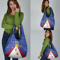 Personalized Pilipinas Eight-Rayed Sun Grocery Bag Philippines Map With Polynesian Style LT9 - Polynesian Pride
