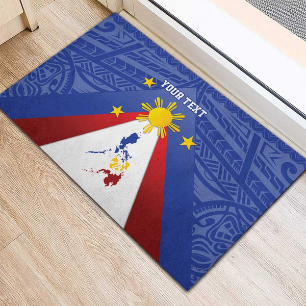 Personalized Pilipinas Eight-Rayed Sun Rubber Doormat Philippines Map ...