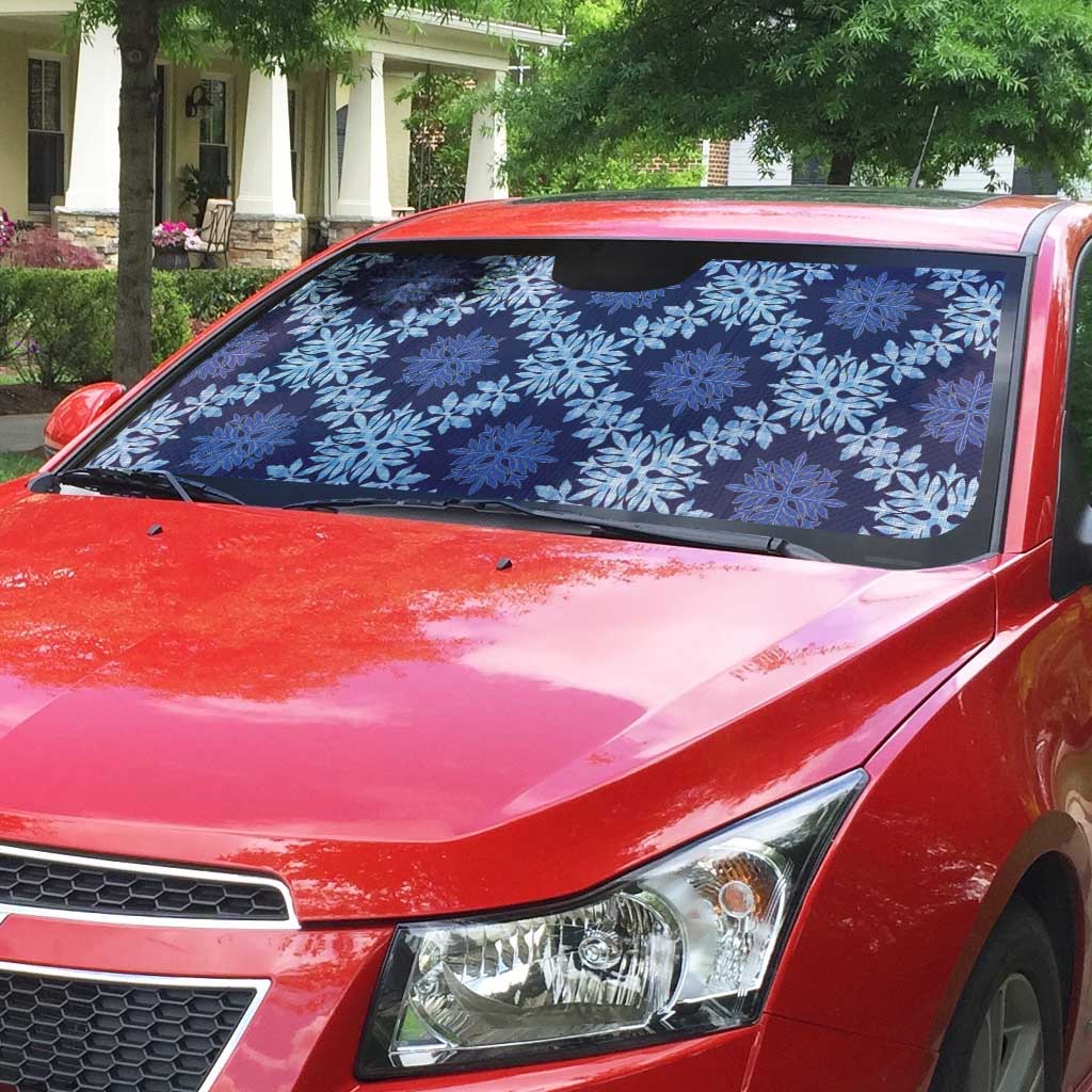 Palaka Hawaiian Quilt Seamless Pattern Auto Sun Shade - Polynesian Pride