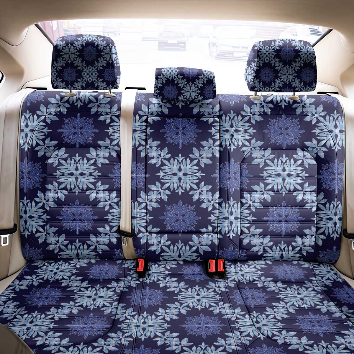 Palaka Hawaiian Quilt Seamless Pattern Back Car Seat Cover - Polynesian Pride