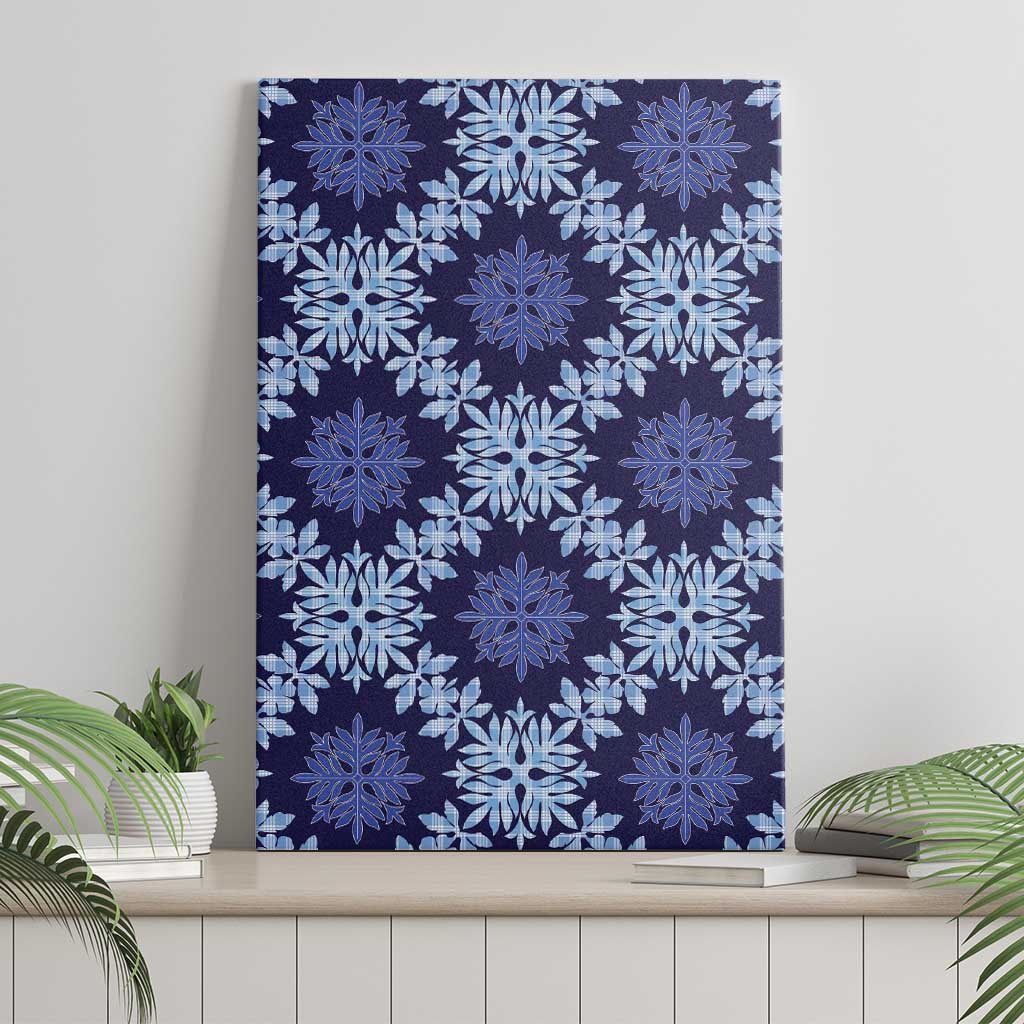 Palaka Hawaiian Quilt Seamless Pattern Canvas Wall Art - Polynesian Pride