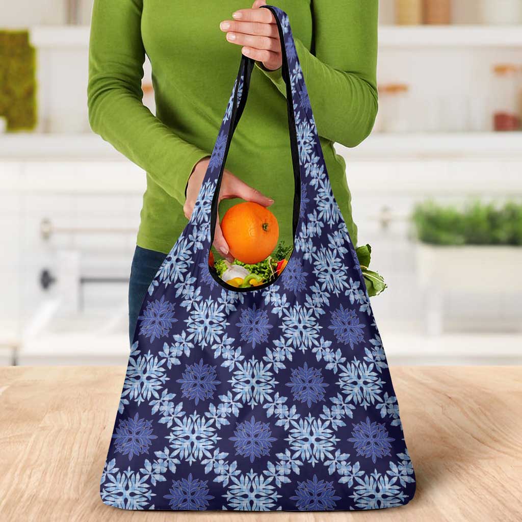 Palaka Hawaiian Quilt Seamless Pattern Grocery Bag - Polynesian Pride