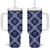 Palaka Hawaiian Quilt Seamless Pattern Tumbler With Handle - Polynesian Pride