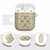 Squares Maile Leaf AirPods Case Beige Palaka Hawaiian Quilt Pattern - Polynesian Pride