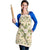 Squares Maile Leaf Apron Beige Palaka Hawaiian Quilt Pattern - Polynesian Pride