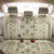 Squares Maile Leaf Back Car Seat Cover Beige Palaka Hawaiian Quilt Pattern - Polynesian Pride