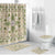 Squares Maile Leaf Bathroom Set Beige Palaka Hawaiian Quilt Pattern - Polynesian Pride