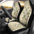 Squares Maile Leaf Car Seat Cover Beige Palaka Hawaiian Quilt Pattern - Polynesian Pride