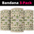 Squares Maile Leaf Neck Gaiter Beige Palaka Hawaiian Quilt Pattern - Polynesian Pride