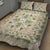Squares Maile Leaf Quilt Bed Set Beige Palaka Hawaiian Quilt Pattern - Polynesian Pride