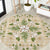 Squares Maile Leaf Round Carpet Beige Palaka Hawaiian Quilt Pattern - Polynesian Pride