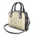 Squares Maile Leaf Shoulder Handbag Beige Palaka Hawaiian Quilt Pattern - Polynesian Pride