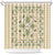 Squares Maile Leaf Shower Curtain Beige Palaka Hawaiian Quilt Pattern - Polynesian Pride