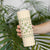 Squares Maile Leaf Skinny Tumbler Beige Palaka Hawaiian Quilt Pattern - Polynesian Pride