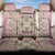 Squares Maile Leaf Back Car Seat Cover Pink Palaka Hawaiian Quilt Pattern - Polynesian Pride