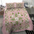 Squares Maile Leaf Bedding Set Pink Palaka Hawaiian Quilt Pattern - Polynesian Pride