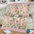 Squares Maile Leaf Blanket Pink Palaka Hawaiian Quilt Pattern - Polynesian Pride