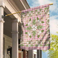 Squares Maile Leaf Garden Flag Pink Palaka Hawaiian Quilt Pattern - Polynesian Pride