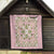 Squares Maile Leaf Quilt Pink Palaka Hawaiian Quilt Pattern - Polynesian Pride