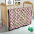 Squares Maile Leaf Quilt Pink Palaka Hawaiian Quilt Pattern - Polynesian Pride