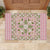 Squares Maile Leaf Rubber Doormat Pink Palaka Hawaiian Quilt Pattern - Polynesian Pride