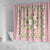 Squares Maile Leaf Shower Curtain Pink Palaka Hawaiian Quilt Pattern - Polynesian Pride